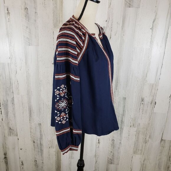 Gap Embroidered Tassel Top Sz M - Picture 3 of 8